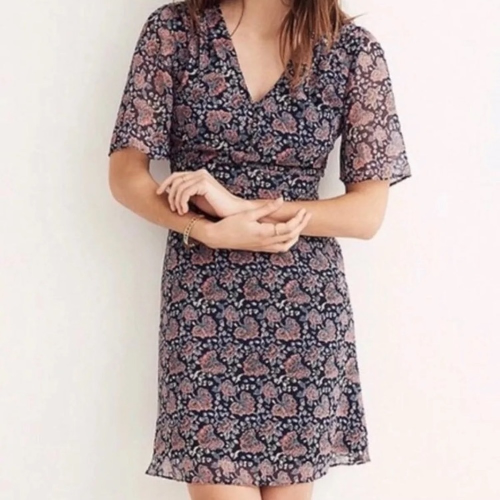 Madewell Butterfly sleeve dress